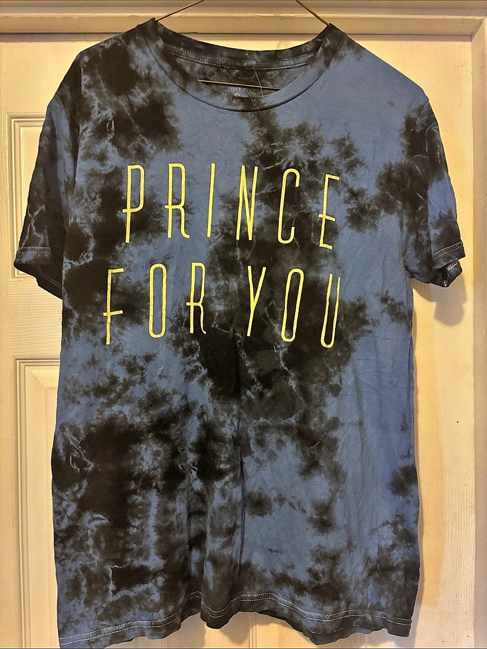 Prince Tie-Dye Graphic Tee in Blue & Black Size Small
